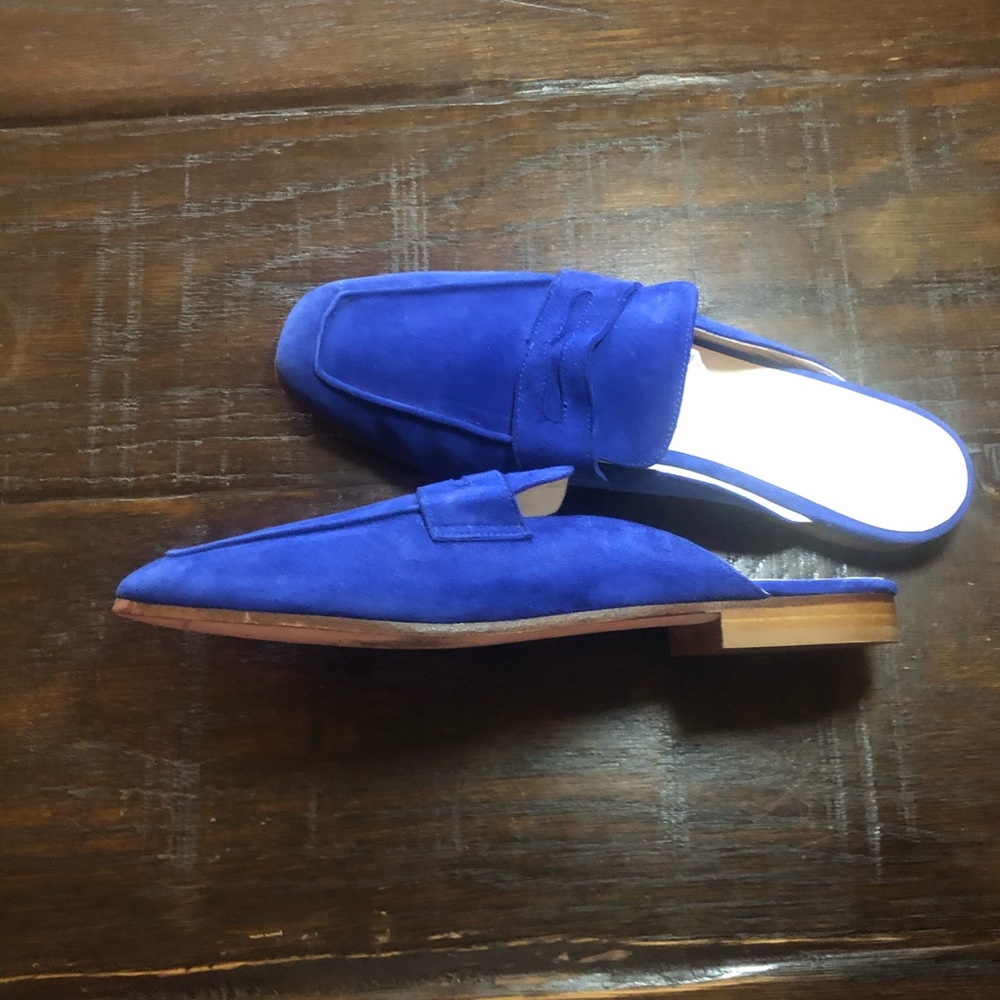 Sophique Milano Riviera Mule Loafers in Cobalt Sz 39 made in Italy